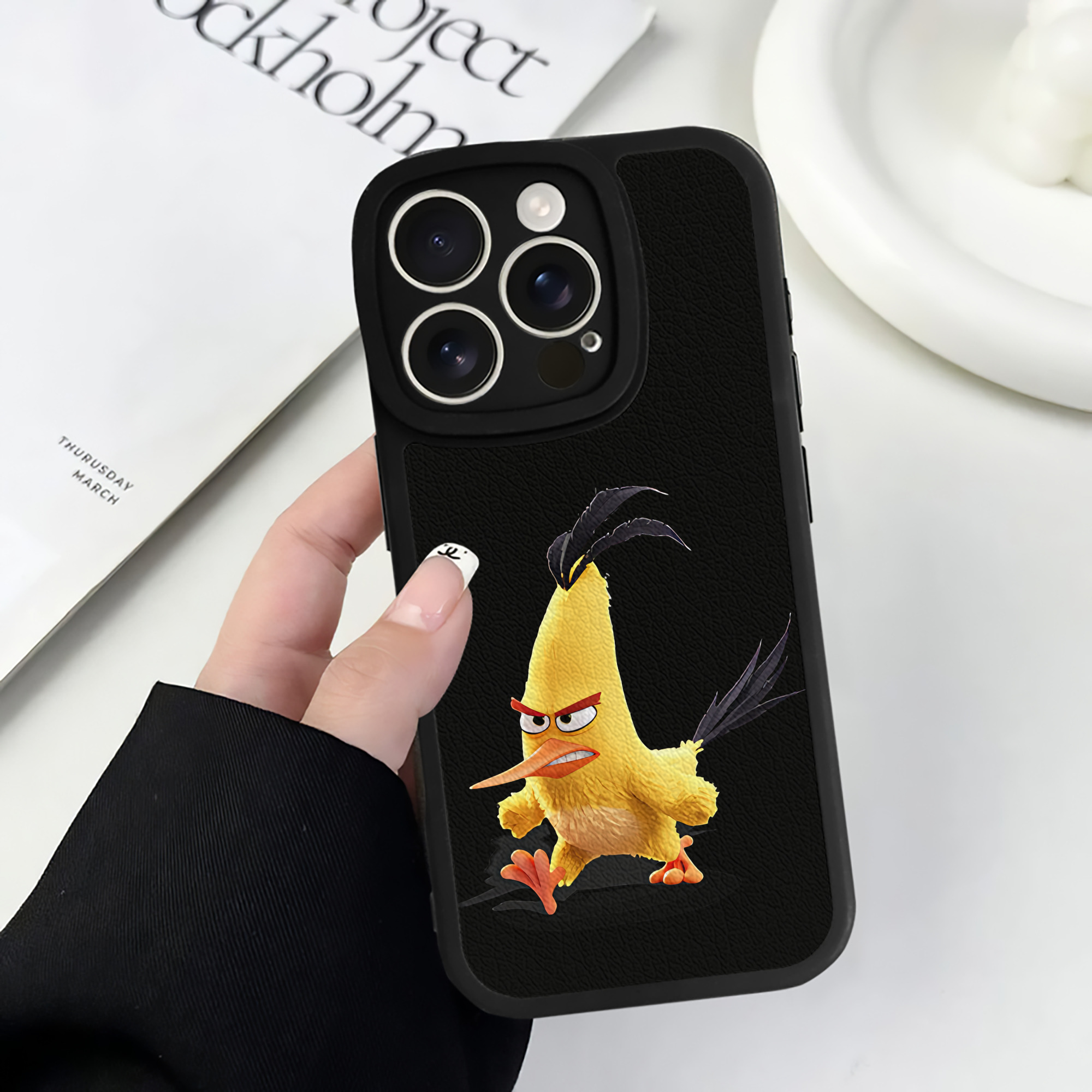 （画像用） Angry Birds アングリーバード 【iPhone 16シリーズ対応】シリコンスマホケース（レザー調） 材質：シリコン